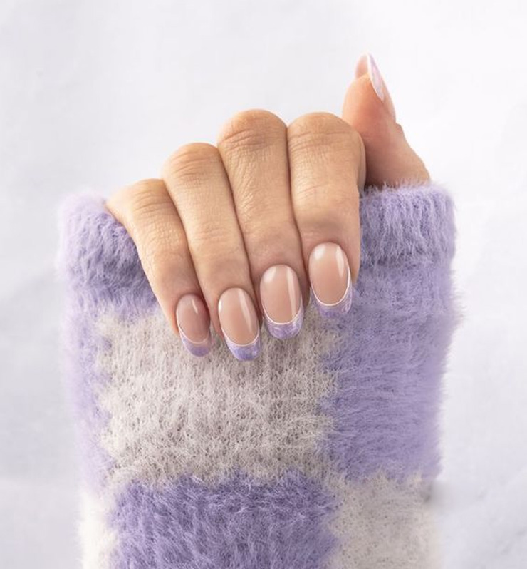manicura francesa madrid morada