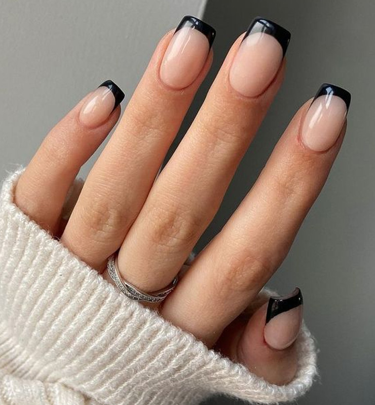 manicura francesa negra madrid
