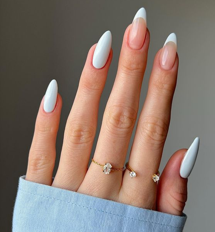 unas gel francesa