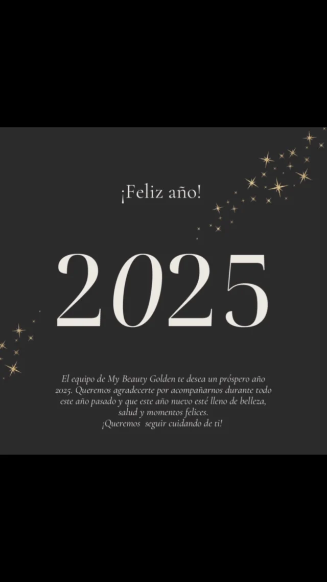 ✨FELIZ AÑO 2025✨

-El equipo de My Beauty Golden te desea feliz año nuevo 🥂
.
.
.
.
#FelizAño2025 #BarrioSalamanca #Madrid