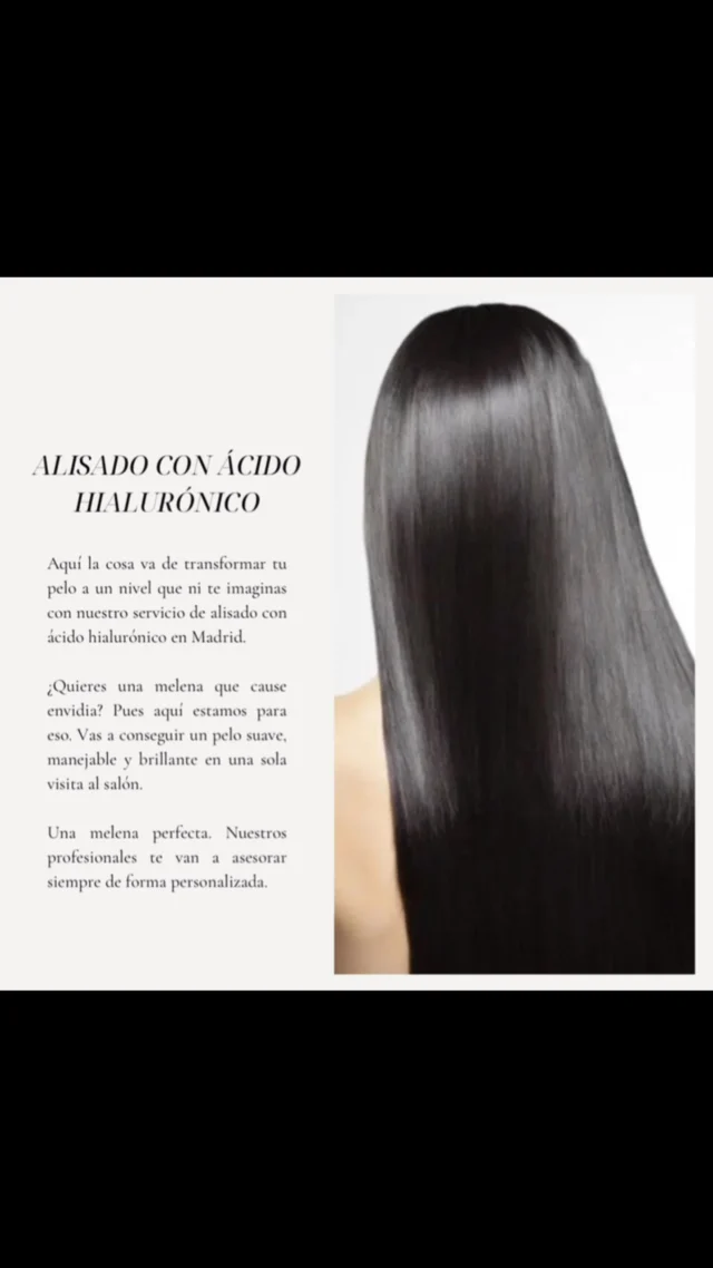 ✨ALISADO CON ÁCIDO HIALURÓNICO✨

▫️¡El tratamiento que tu cabello va a adorar!

- No dudes en reservar tu cita para que uno de nuestros profesionales te pueda asesorar personalmente.
-
-
-
-
#MyBeautyGolden #Madrid #BarrioSalamanca #Alisado #ÁcidoHialurónico #peluquería